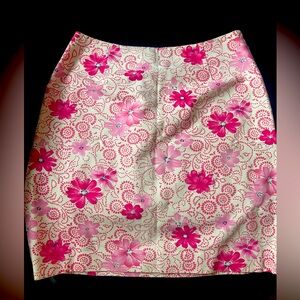 Ann Taylor lined flowered skirt